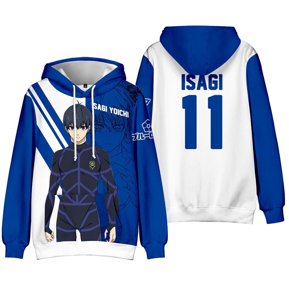 Anime Merchandise Hoodie - 새로운 애니메이션 BLUE LOCK 상품, 패셔너블한