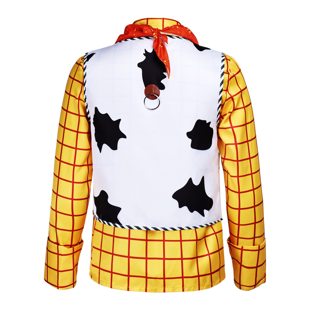 클래식 웨스턴 카우보이 코스프레 세트 플래드 긴팔 셔츠 - Anime Merchandise Men 리뷰 및 가격